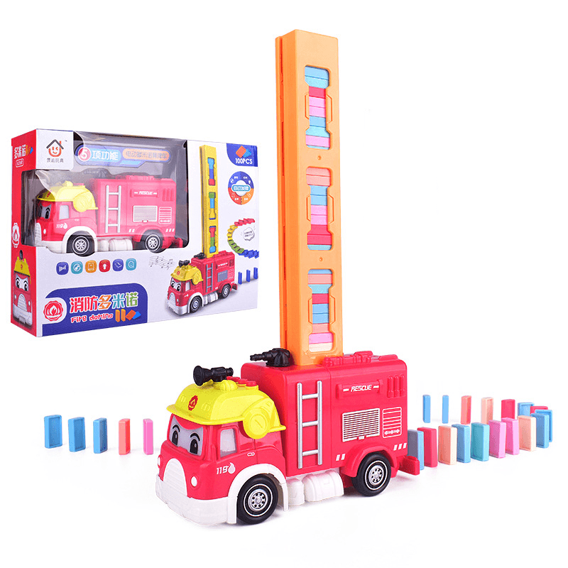 Early Childhood Domino Train Storytelling Electric Toy Car