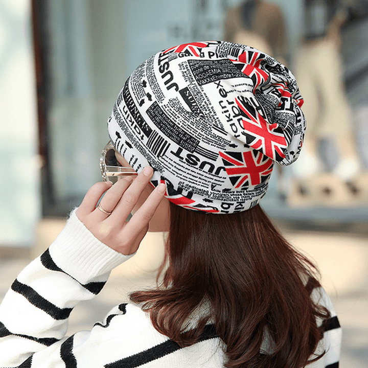 Flag Pattern Daul Use Milk Silk Skullies Beanies Cap