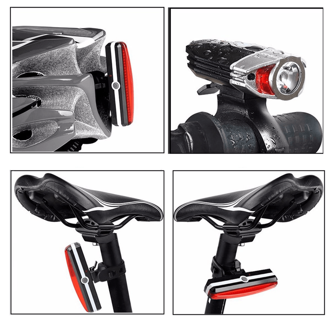 Bike Light Set Ultra Bright 3 Modes Front Headlight 5 Modes LED Tail Lamp USB Rechargeable for Electric Bike Scooter Motorcycle