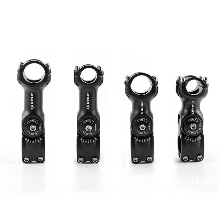 Qikour 25.4/31.8Mm 60¬∞ Adjustable Bike Stem Riser Road Mountain Bicycle Cycling Accessories