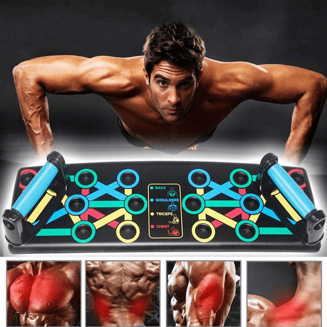 14 in 1 Foldable Push up Stand Board Home Gym Push-Up Chest Muscle Training Fitness Equipment