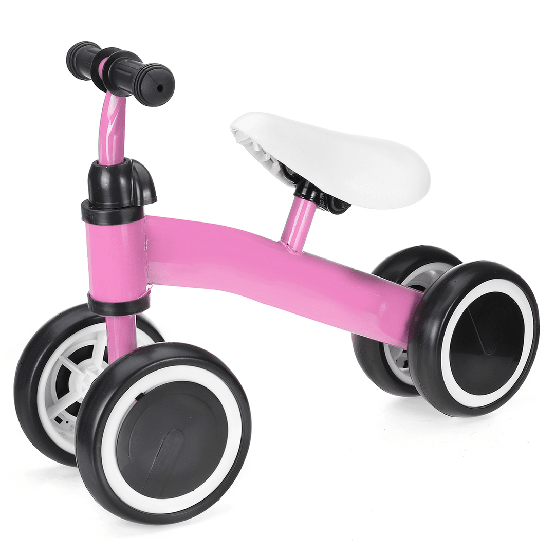 4 Wheels Kids Balance Bike Walker No Pedal Children Learning Walk Scooter for 1-3 Years Old Outdoor Cycling - MRSLM