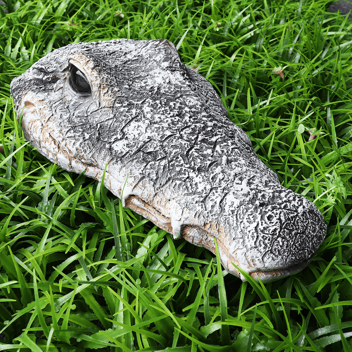 Floating Resin Crocodile Head Garden Pond Pool Realistic Water Features Decorations Pool Ornament