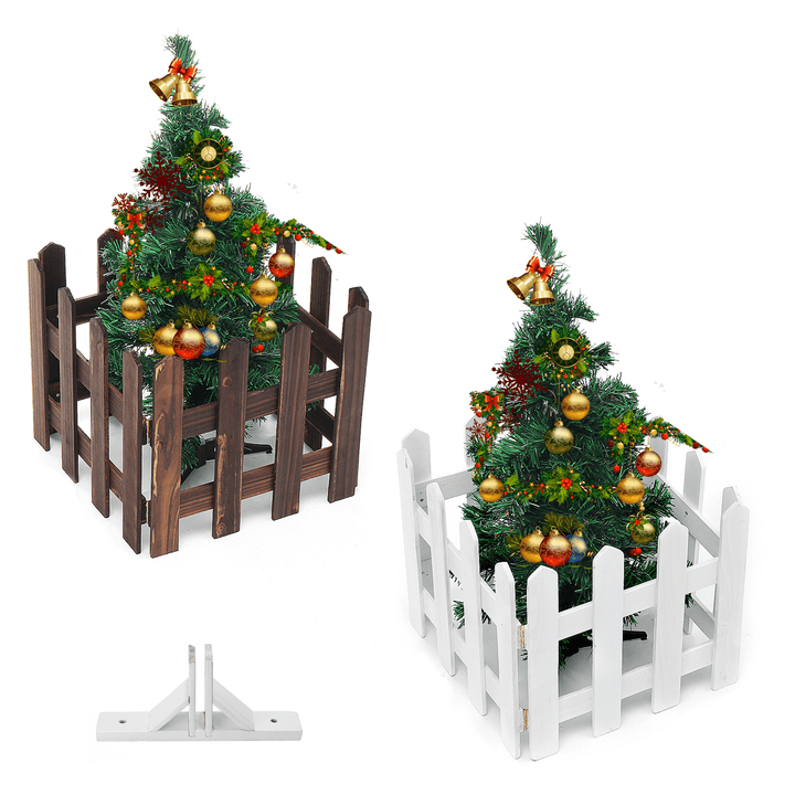 120Cmx30Cm DIY Wood Picket Fence with Screws House Wedding Party Garden Christmas Tree Decoration