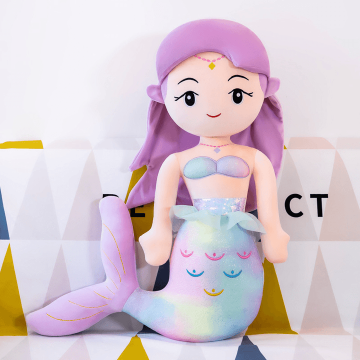 Mermaid Doll Cute Girl Heart Plush Toy Sea Animal Sleep with Comfort Pillow Doll