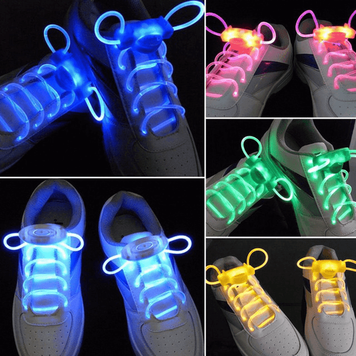 1 Pair LED Bestselling 80CM Flash Luminous Fashionable 6 Color Glass Fiber Shoe Laces for Party Skating Running Disco Light up Glow Nylon Strap