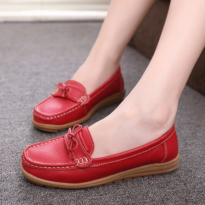 Women Flat Slip on Casual Soft Outdoor round Toe Flat Loafers Shoes