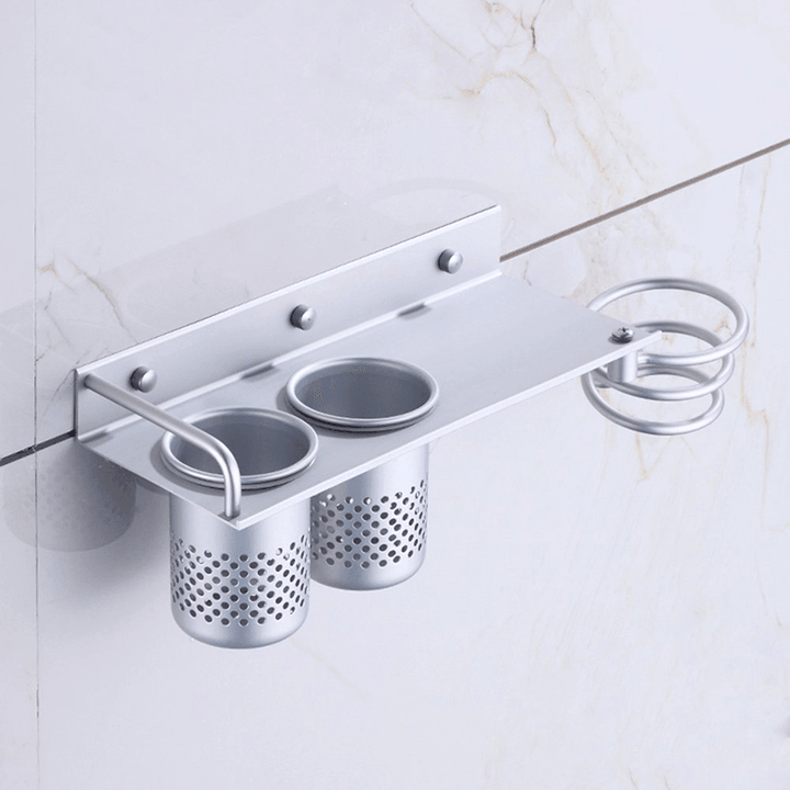 BR-31 Bathroom Wall Mount Hanging Storage Rack with 360 Degree Rotation Towel Holder