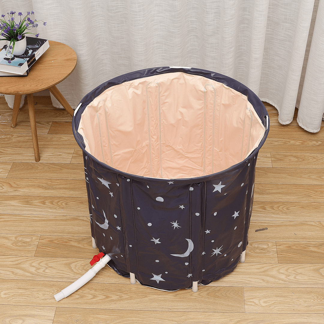 5-Layer Adult Baby Portable Folding Bathtub PVC Material With/Without Cover Khan Steaming Bucket