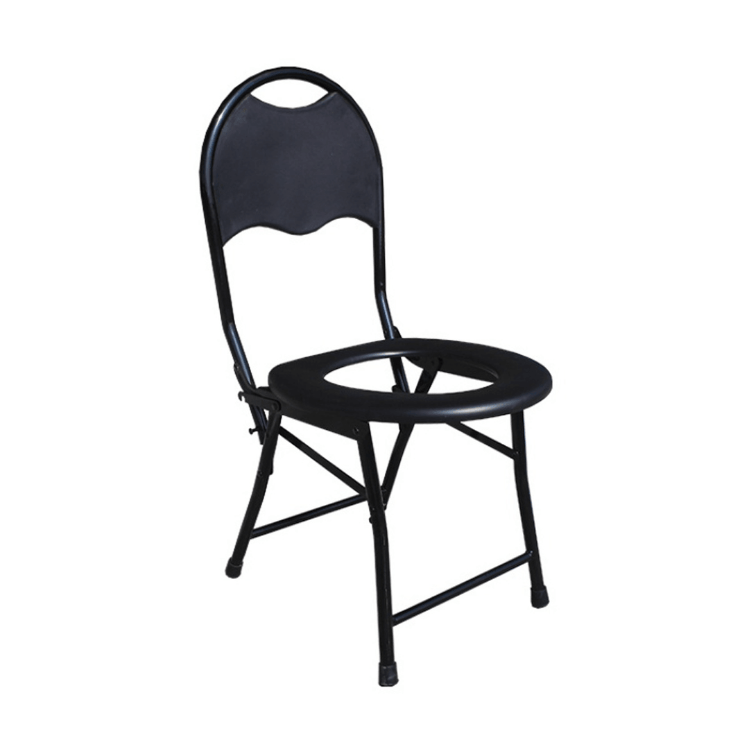 Foldable Medical Backrest Commode Chair Potty Chair for Elderly Gravida