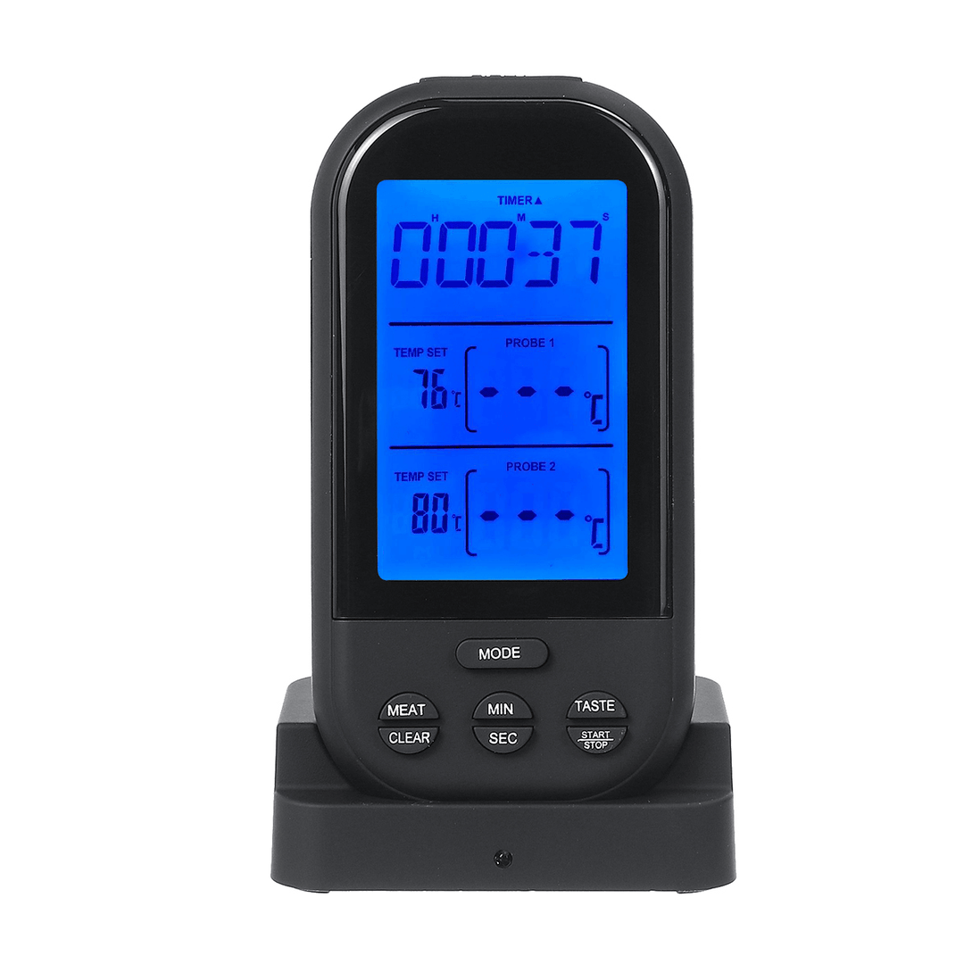 LCD Digital Kitchen BBQ Thermometer Dual Probe Detection Cooking Barbecue Grill Meat Detector