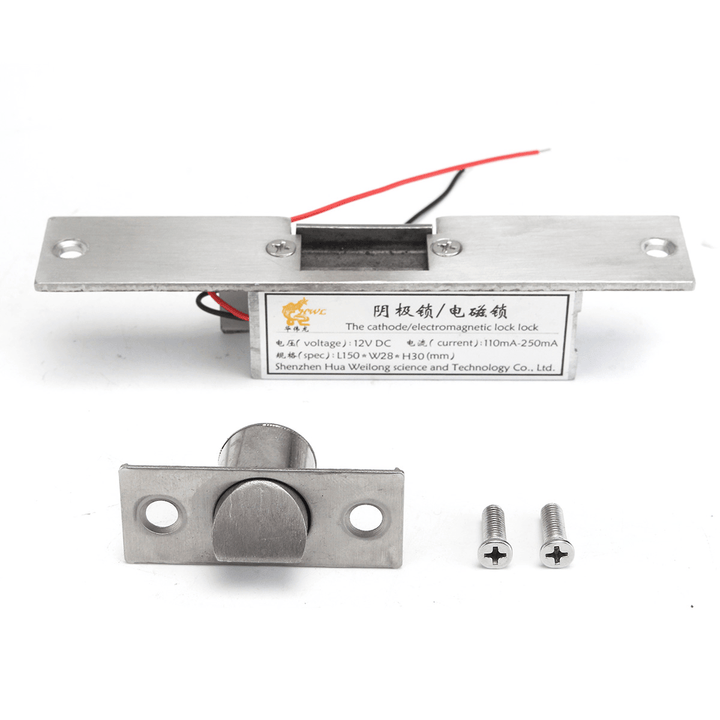 12V Electric Strikes Lock Fail Safe NC Cathode for Access Control Wood Metal Door