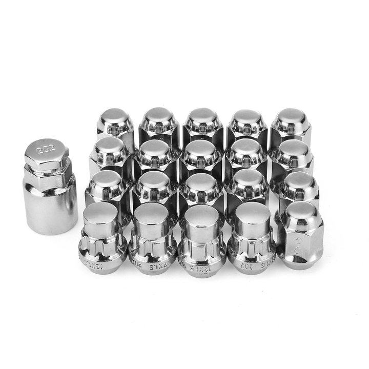 21Pcs M12X1.5Mm Locking Wheel Lock Nuts 60 Degree Tapered Security Bolts Key for Ford