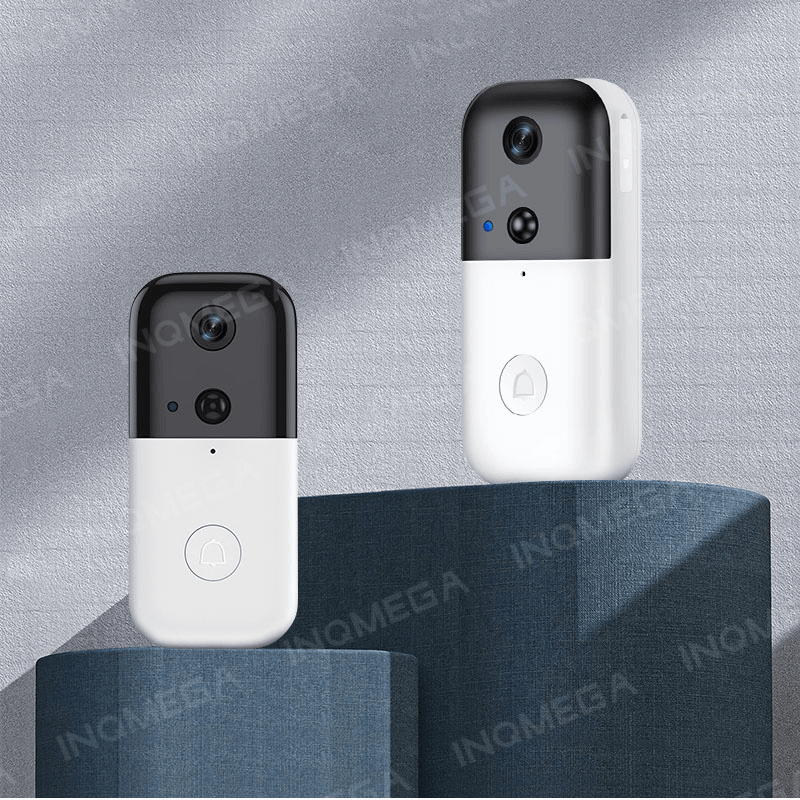 INQMEGA WIFI Doorbell Camera 140¬∞ Viewing Angle Video Calls Alarm Push PIR Detection Home Security Camera Low Power Consumption Smart Visual Doorbell