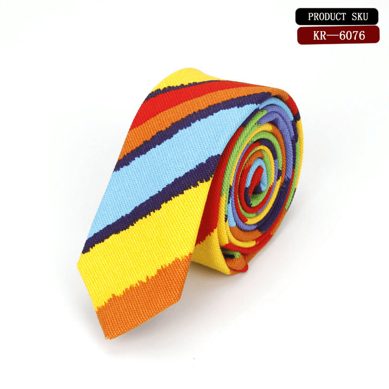 Korean Version Cotton and Linen Pattern Groom'S Wedding Tie