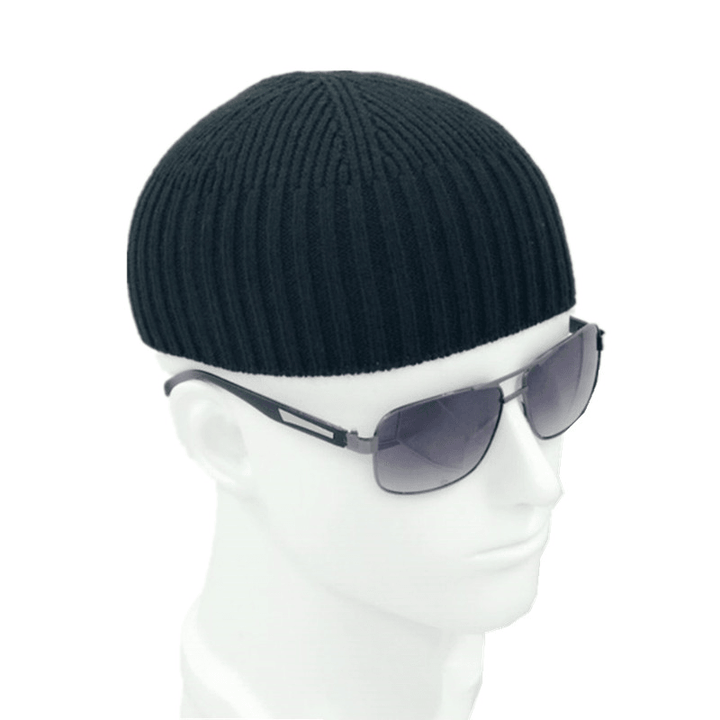 Short Cotton Knit Hat Men'S Winter Woolen Thread