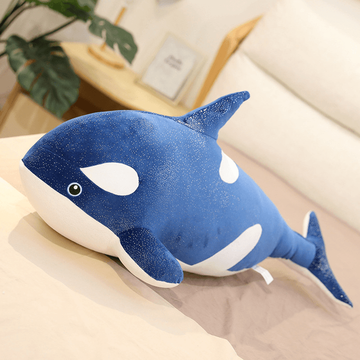 Star Rain Shark and Blue Whale Plush Toy Pillow, down Cotton Soft Doll, Rag Doll