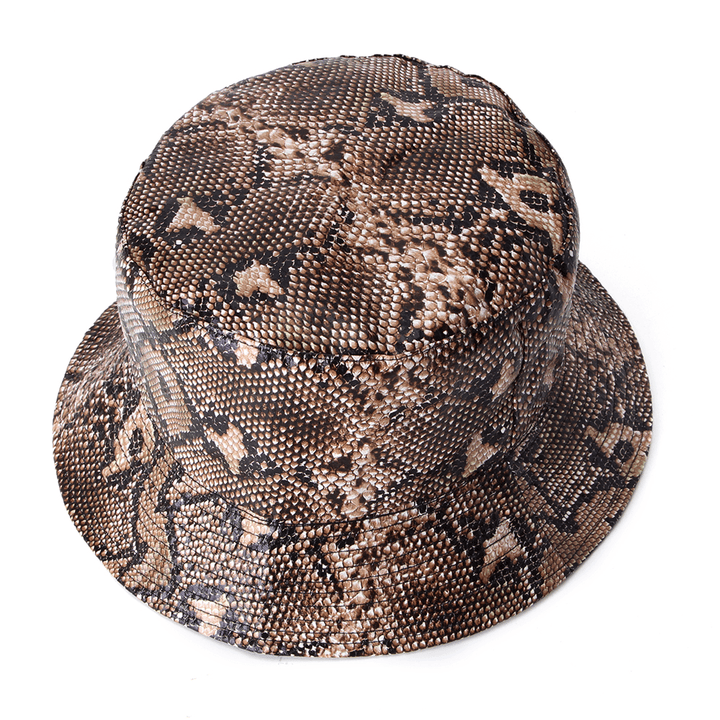 Unisex Snake Pattern Bucket Hat Double-Sided Bucket Hat Wearable Sun Shade Fisherman Hat