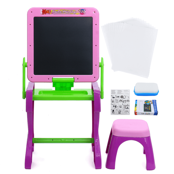 Multifunctional Folding Drawing Board Writing Board Learning Table with Chair Kid'S Educational Tools - MRSLM