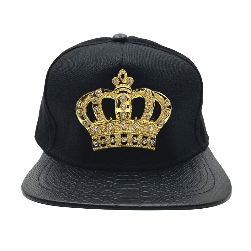 Fashion Creative Crown PU Leather Baseball Cap