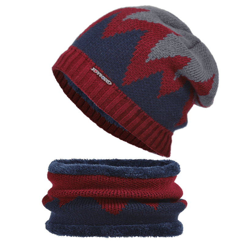 Men'S Winter Flame Knitted Wool Hat Fashion All-Match