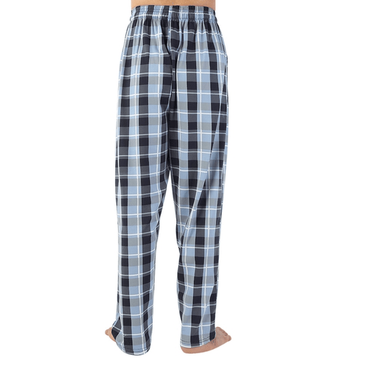 Men'S Check Cotton Sleep Bottoms