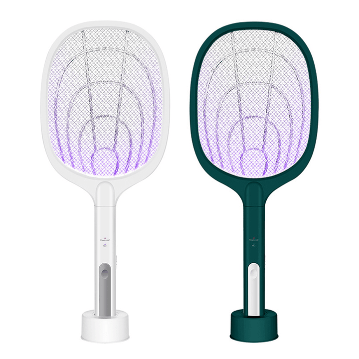 2 in 1 Portable Mosquitos Killer Pest Control 3000V Bug Racket Fly Swatter Safety Mosquito Killer Lamp for Indoor Outdoor