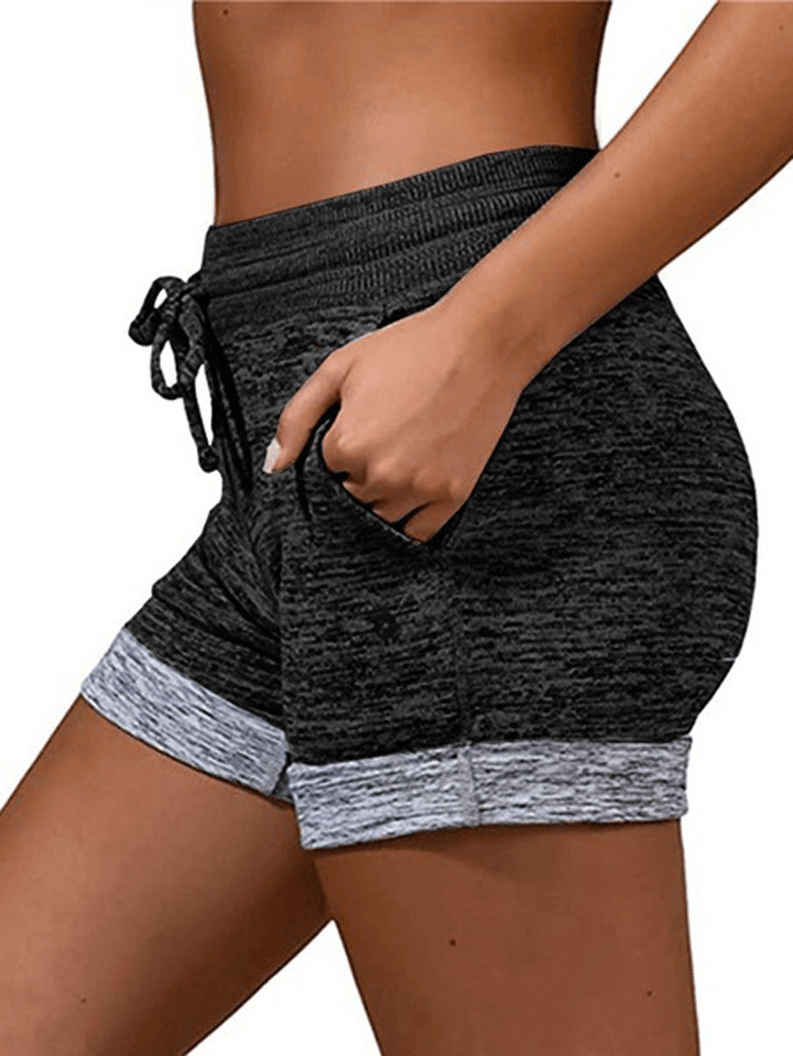 Women Casual Elastic Waist Cycling Pants Summer Sports Shorts - MRSLM