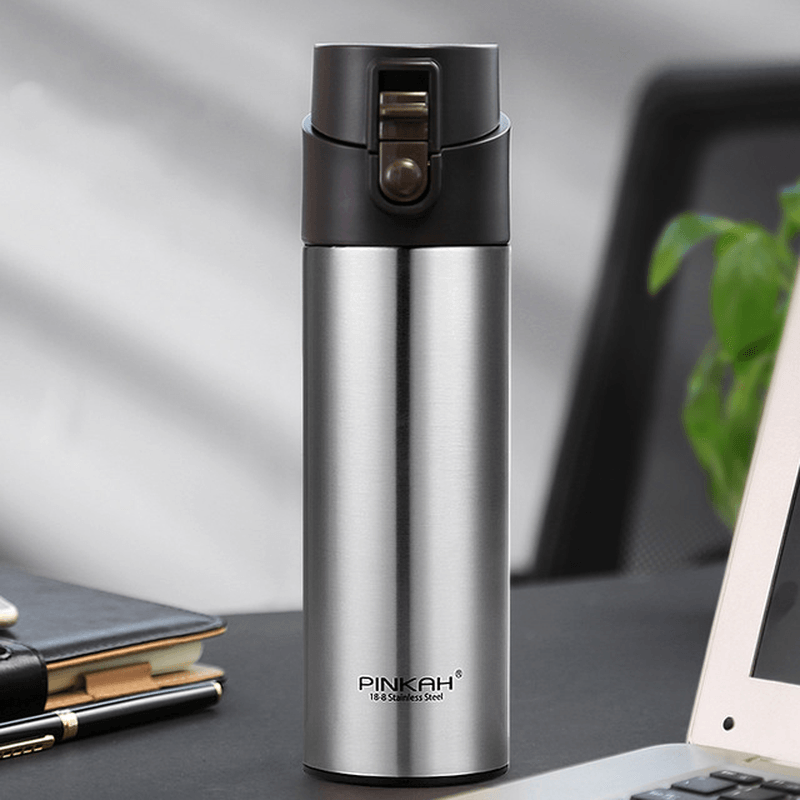 PINKAH 530ML Thermos Bottle with Tea Filter Vacuum Flask Sealed Leakproof Stainless Steel Big Capacity Travel Insulated Cup - MRSLM