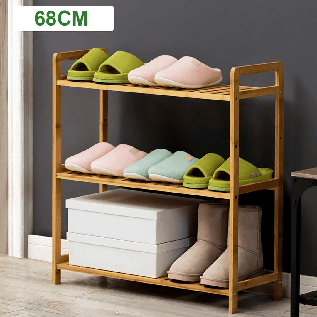 3/4/5 Tiers Shoe Racks Storage Wooden Shelf Stand Shelve Home Office Organizer DIY - MRSLM