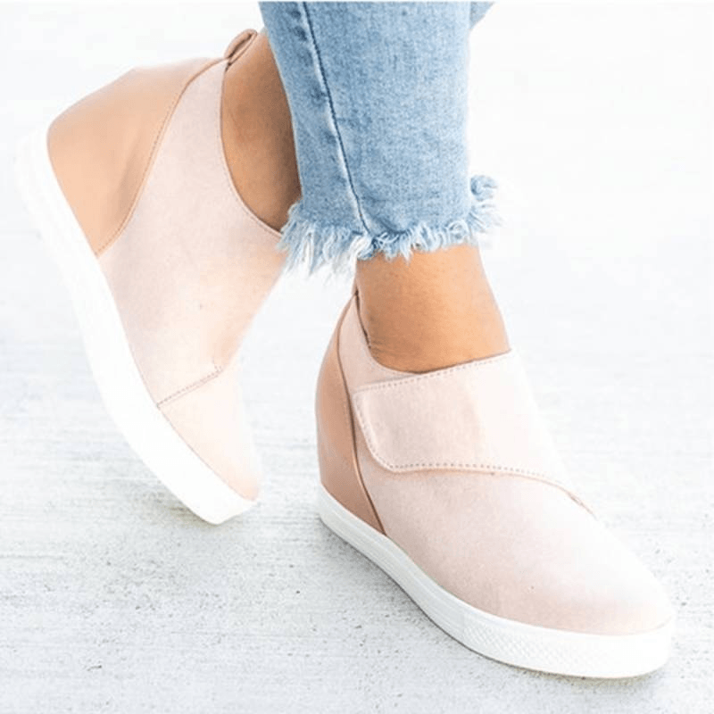 Women Hook Loop Hidden Heel Casual Loafers - MRSLM