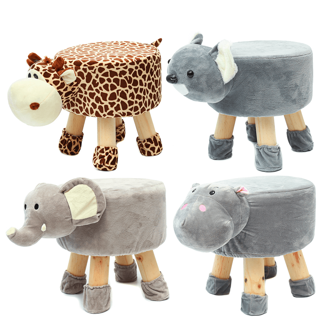 Animal Footstool Ottoman Footrest Stool Foot Rest Small Chair Seat Sofa Couch Wooden Chair for Children