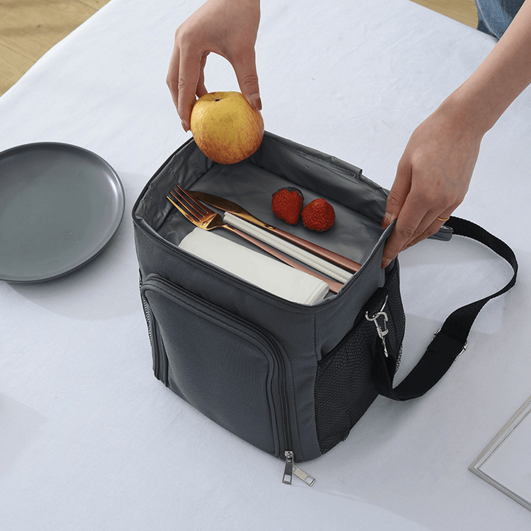 14L Insulated Picnic Bag Carry Lunch Bag Thermal Handbag Outdoor Camping Travel