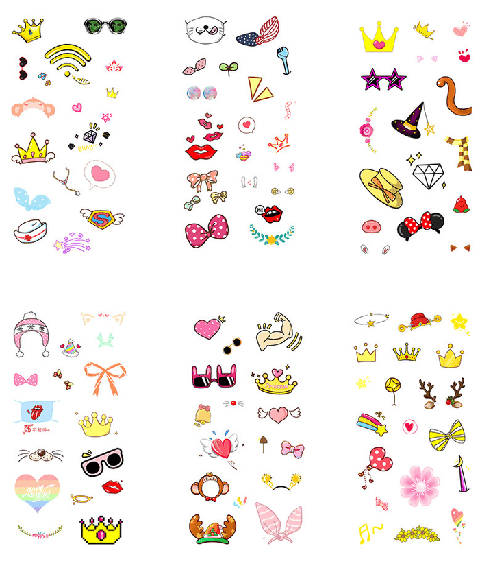 Creative Cute Stickers Cartoon Unicorn Transparent Student Account DIY Photo Album Mobile Phone Decoration Stickers