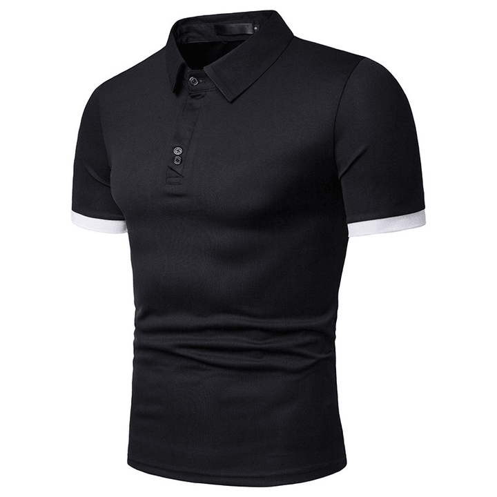 Mens Summer Casual Business Stylish Basic Golf Shirts