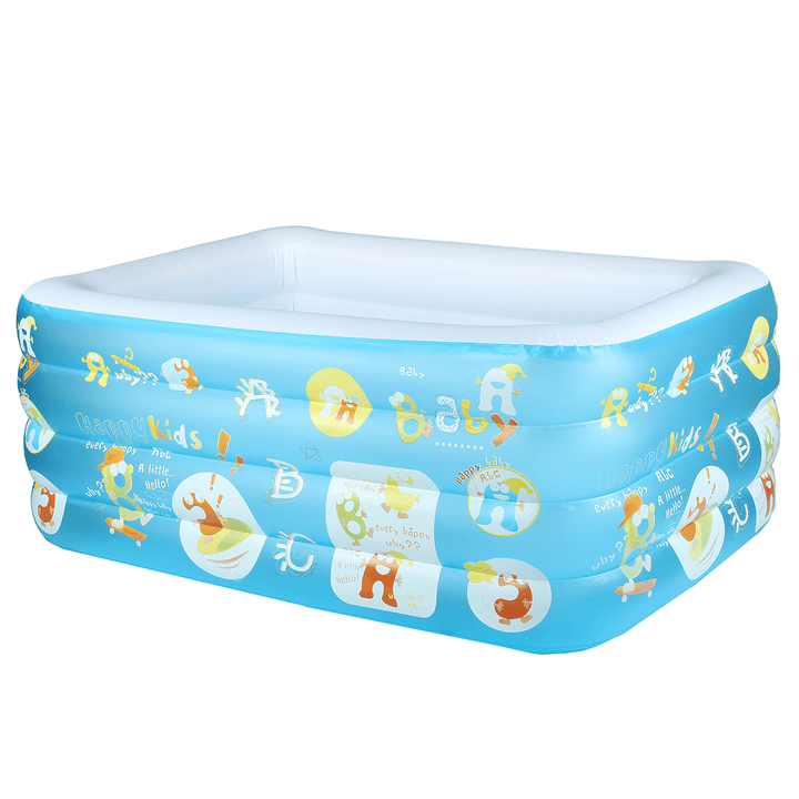 47/59/71 Inch 4-Layer Inflatable Swimming Pool Baby Bathtub with 19Pcs Accessories