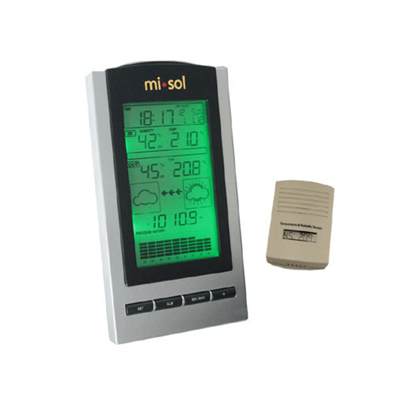 MISOL STA-WH1150 Wireless Weather Station with Outdoor Temperature Humidity Sensor LCD Display Barometer