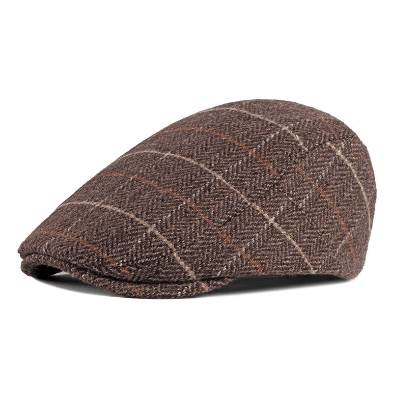 Men British Retro Duck Tide Check Hat