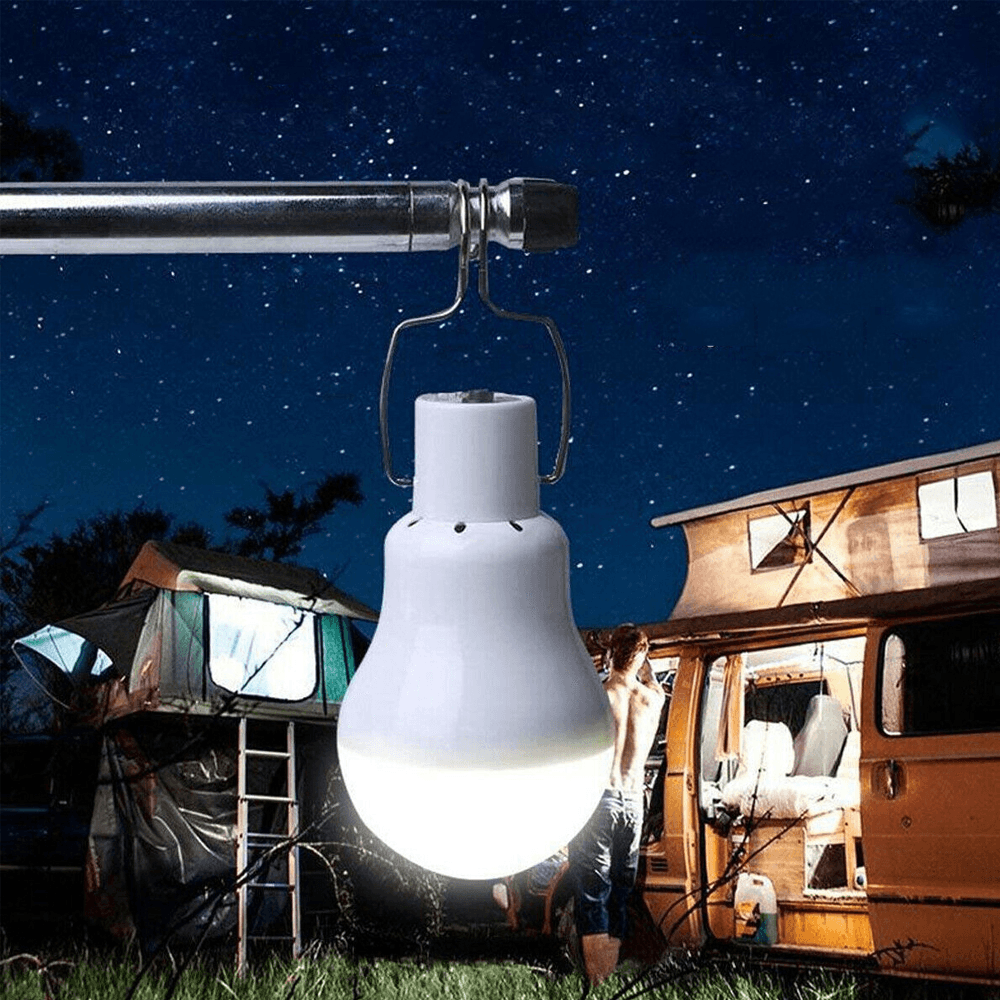 130LM Solar Powered Led Light Bulb with Remote Control Super Bright Spotlight Portable Outdoor Camping Tent Fishing Lamp