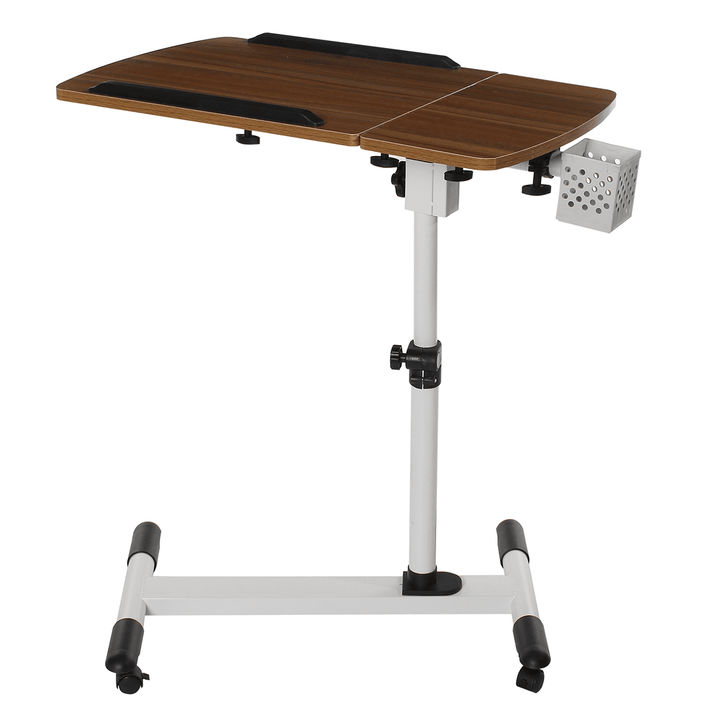 Mobile Rolling Laptop Desk Computer Table Stand Adjustable Bed Bedside Portable