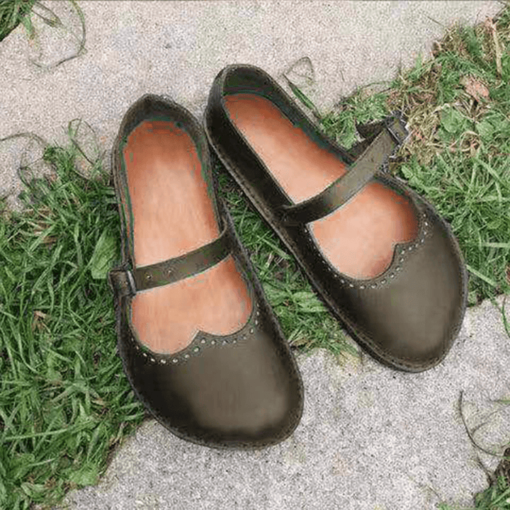 Women's Spring Flats with Buckle Detail