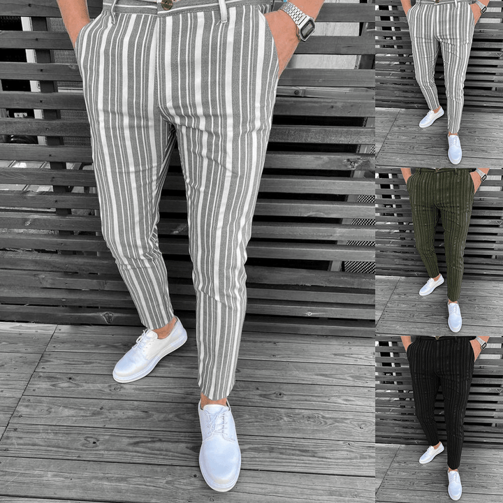 Summer New Men'S Fashion Striped Casual Pants