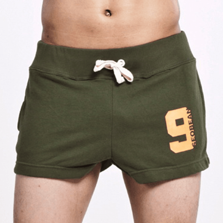 SEOBEAN Men'S Elastic Waist Home Shorts