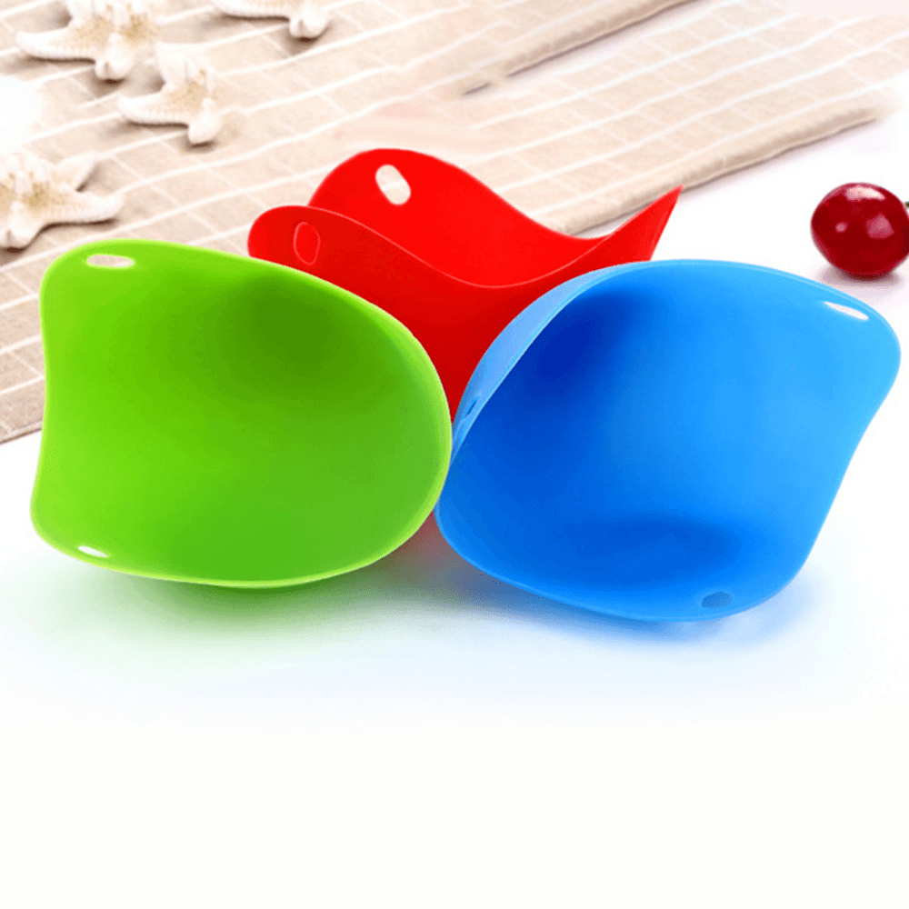 4Pcs Egg Poacher Silicone Pancake Egg Poach Pods Baking Cup Kitchen Cookware Bakeware Tool