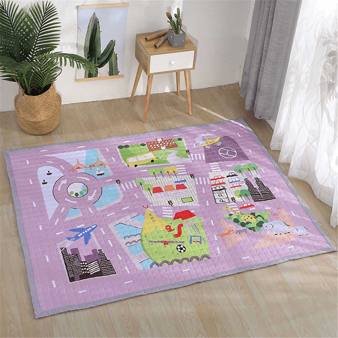 Polyester Baby Play Mat Crawling Kids Game Gym Activity Carpet Blanket Floor Rug