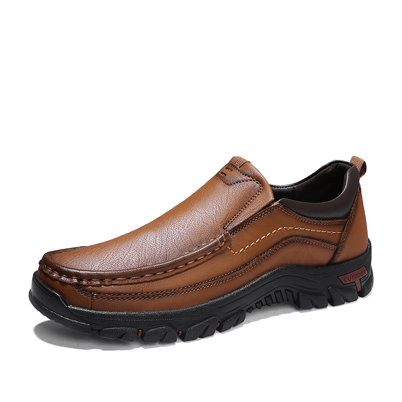 Men Soft Cowhide Slip Resistant Sole Daily Business Casual Loafers