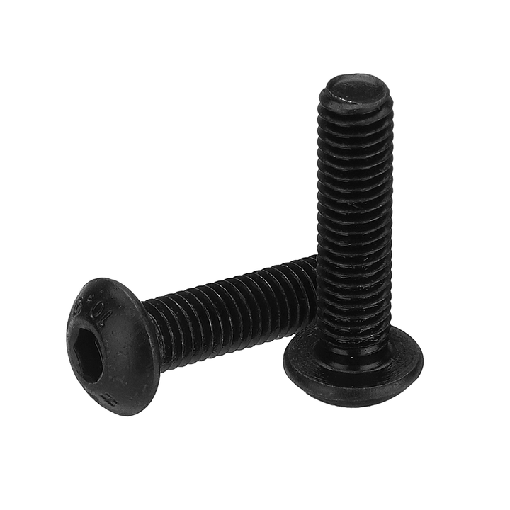 Suleve™ M5CH8 50Pcs M5 10.9 Grade Carbon Steel Hex Socket Cap Head Screw 6-40Mm Optional Length