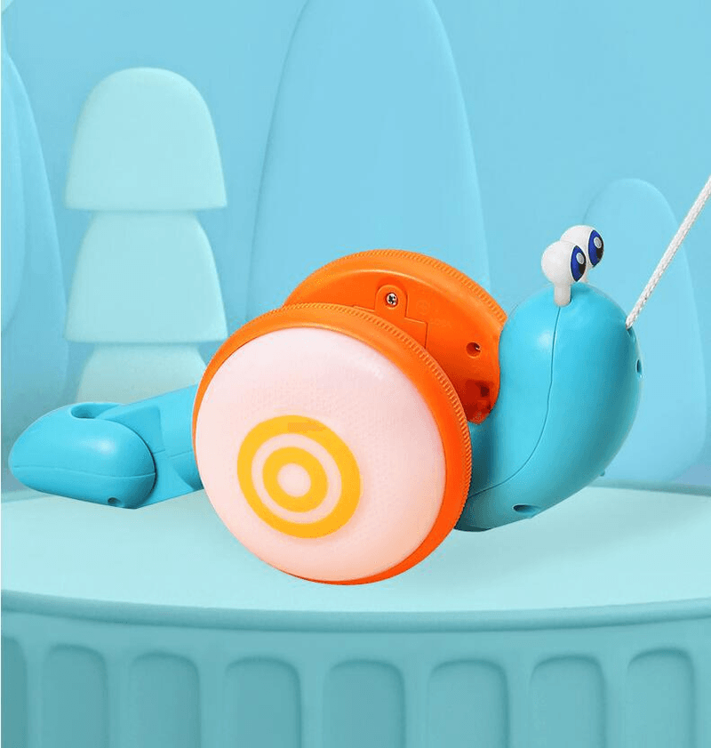 Snail Drag Toy Light Music Baby Pull Rope Cartoon Toy