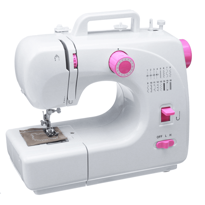 Mini 16 Stitches Electric Sewing Machine Portable Multifunction Clothes Pillowcases Sheets Sewing Machine