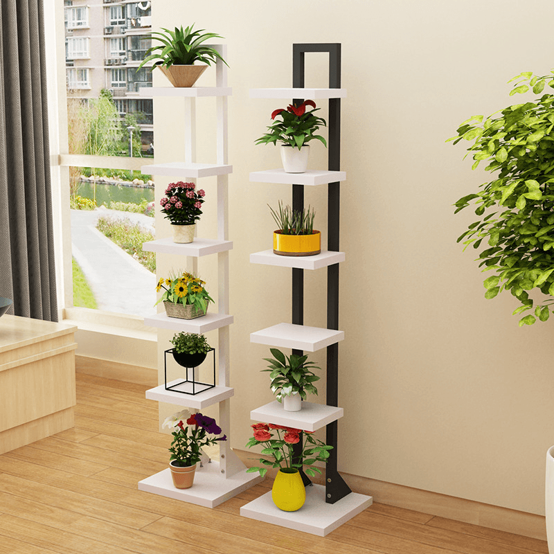 Multilayer Flower Shelf Indoor Flower Pot Rack Solid Wood Living Room Simple Floor Rack